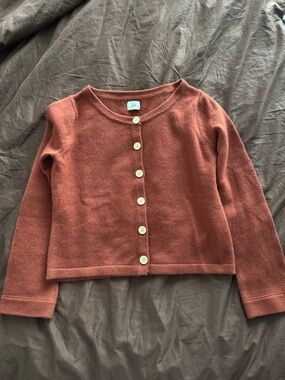 Oddli Red Long Sleeve Cashmere Cardigan